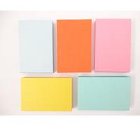 1000 Blank Thin Flash Cards - Approx Size 5cm x 7cm - Index Revision Notes Home Early Learning - 5 Colours