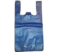 1000 Blue 11 x 17 x 21" Strong 18 Micron Vest Carrier Bags