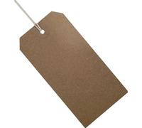 1000 Brown Buff Strung Tags 134mm x 67mm Large Luggage Manilla Tie On Tag Craft