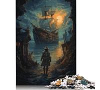 1000 Captain And Ship Creative Square Jigsaw Paper Puzzles Unique Challenge Games 1000pcs (75x50cm)