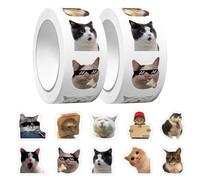 1000 Cartoon Cute Cat Stickers, Fun Envelope Sealing Stickers, Waterproof and Self-Adhesive, Suitable for Decorative Gift Packaging, Water Cups, Luggage.