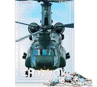 1000 CH47 Chinook Helicopter Creative Square Jigsaw Puzzles for Adults, Paper Puzzles Unique Challenge Games 38x26cm/1000pcs