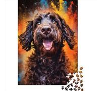 1000 Cockapoo2 Creative Square Jigsaw Puzzles for Adults, Paper Puzzles Unique Challenge Games 38x26cm/1000pcs
