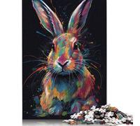 1000 Colorful Rabbit With Drips Jigsaw Puzzles for Adults Teenager & Wooden Puzzles Family Games 1000pcs (75x50cm)