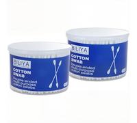 1000 Count Dual Tip Cotton Swabs with Pointed and Rounded Ends Biodegradable Paper Sticks Soft Cotton for Cleaning Makeup and Everyday Use