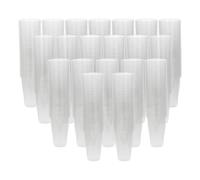 URBNLIVING 568ml Clear Strong Plastic Full Pint Glasses - Large Disposable Reusable Coffee Cups & Milkshake Glasses UKCA Cups for Camping Travel Parties Events BBQs Weddings & Bars