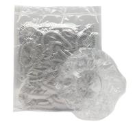 1000 Disposable Shower Caps 10x100 Pack Clear Plastic Elasticated