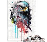 1000 Eagle II Creative Square Jigsaw Puzzles for Adults, Wooden Puzzles Unique Challenge Games 1000pcs (75x50cm)