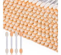 1000 Eye Shadow Applicator Disposable Foam Makeup Brush Sponge Tipped Oval Eyeshadow Applicators Dual Sides Clear