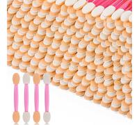 1000 Eye Shadow Applicator Disposable Foam Makeup Brush Sponge Tipped Oval Eyeshadow Applicators Dual Sides Pink