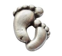 1000 Flags Baby Foot Prints Pewter Pin Badge - LP1155