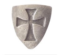 1000 Flags Knights Templar Shield Pewter Pin Badge