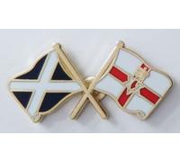 1000 Flags Northern Ireland Flag & Scotland Flag Friendship Courtesy Pin Badge