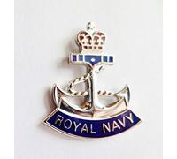 1000 Flags Royal Navy RN Crown and Anchor Pin Badge - MOD Approved