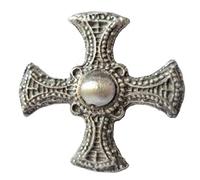 1000 Flags St Cuthbert's Celtic Cross Pewter Pin Badge - LP799