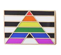 1000 Flags Straight Ally Rainbow LGBTQ+ Pin Badge