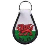 1000 Flags Welsh Dragon Wales Fabric Key Ring - A241