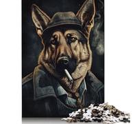 1000 German Shepherd Gangster Jigsaw Puzzles for Adults Teenager & Wooden Puzzles Family Games 1000pcs (75x50cm)