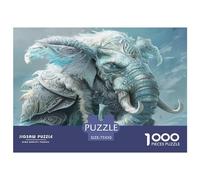 1000 Glacier Elephant Jigsaw Puzzles for Adults Teenager & Wooden Puzzles Family Games 1000pcs (75x50cm)