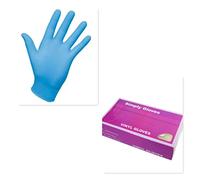 1000 gloves - 10 boxes - Disposable Blue Vinyl Gloves, Latex and Powder Free Size Large Medium. Cleaning, Decorating, Tattoo, Catering Motor Mechanics (Medium)