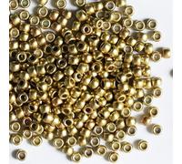 1000 Golden 6x9mm Pony Bracelet Beads for Hair Braids, Crafts, Plastic Hair Beads