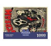 1000 Horror Movie Scream Canvas Comics Poster Jigsaw Puzzles for Adults Teenager & Wooden Puzzles Family Games 1000pcs (75x50cm)