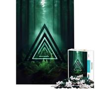 1000 Jigsaw Puzzle Abstract Mystic Forest Peaceful Brain Teaser Toy Crisp Clear Printed Details Stunning Gifts for Art Collection (Size 38x26cm)