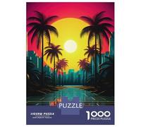 1000 Jigsaw Puzzle Abstract Synthwave Visions Jigsaw for Adults Brain Teaser Game Perfect Decoration Unique Birthday And Xmas Gifts 52x38cm/1000pcs