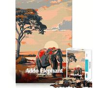 1000 Jigsaw Puzzle Addo Elephant National Park South Africa Smooth Cut Play Mind Game Gift Restful Play Time Christmas Art Piece (38x26cm)