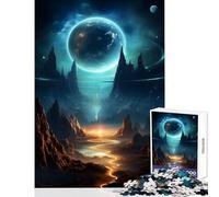 1000 Jigsaw Puzzle Alien Space Landscape Jigsaws for Adults Puzzle Difficult Challenge Fun Activities at Home Unique Challenge Game (38x52cm)