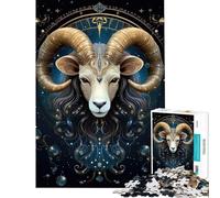 1000 Jigsaw Puzzle Aries Zodiac Sign Challenging To Complete Difficult Hard Educational Games Suitable for People Aged 14 And Above (50x75cm)