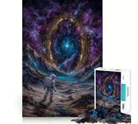 1000 Jigsaw Puzzle Astronaut Stargazing on Alien Planet Smooth Cut Play Mind Game Gift Restful Play Time Christmas Art Piece (50x75cm)