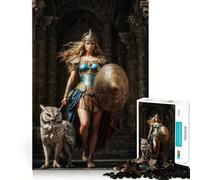 1000 Jigsaw Puzzle Athena Goddess Smooth Cut Play Mind Game Gift Restful Play Time Christmas Art Piece (38x26cm)