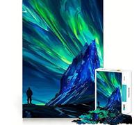 1000 Jigsaw Puzzle Aurora Nature Smooth Cut Play Mind Game Gift Restful Play Time Christmas Art Piece (38x52cm)