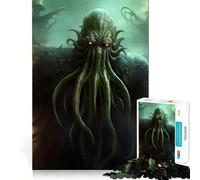 1000 Jigsaw Puzzle Awesome Cthulhu Deco Art Smooth Cut Play Mind Game Gift Restful Play Time Christmas Art Piece (50x75cm)