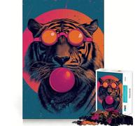 1000 Jigsaw Puzzle Awesome Tiger Smooth Cut Play Mind Game Gift Restful Play Time Christmas Art Piece (50x75cm)