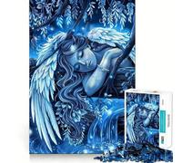 1000 Jigsaw Puzzle Azure Dreams of Neon Angel Smooth Cut Play Mind Game Gift Restful Play Time Christmas Art Piece (38x52cm)