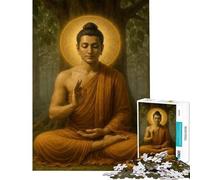 1000 Jigsaw Puzzle Buddha in Meditation Under Bodhi Tree Difficult And Challenge Analysis And Logic Educational Games Suitable for People Aged 14 And Above (38x26cm)