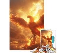 1000 Jigsaw Puzzle Burning Phoenix Sunfire Fun Activities at Home Home Decoration Educational Games Suitable for People Aged 14 And Above (50x75cm)