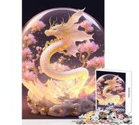 1000 Jigsaw Puzzle Cherry Blossom Dragon Home Decoration Toys Gift For Birthdays Practical Game Suitable for Desktop Decoration Size 50x75cm