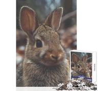 1000 Jigsaw Puzzle Close-up of A Brown Rabbit Jigsaws for Adults Puzzle Difficult Challenge Fun Activities at Home Unique Challenge Game (38x26cm)