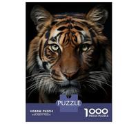 1000 Jigsaw Puzzle Cool Tiger Animal Portrait Jigsaw for Adults Brain Teaser Game Perfect Decoration Unique Birthday And Xmas Gifts 70x50cm/1000pcs