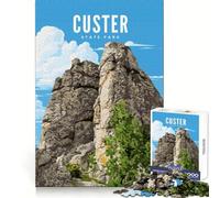 1000 Jigsaw Puzzle Custer State Park Accurate Cut Fun Brain Challenge Fun Rest Time Game Xmas Art Gift (38x26cm)