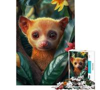 1000 Jigsaw Puzzle Cute Tropical Kinkajou in Rainforest for Birthday, Chrismas Home Art Decor Educational Games Suitable for People Aged 14 And Above (38X52cm)