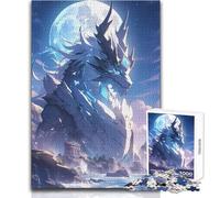 1000 Jigsaw Puzzle Danger of Dragons Anime Peaceful And Satisfying Pastime Perfect Interlock Precision Cut Toy Size 38x52cm