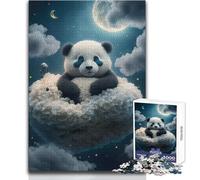 1000 Jigsaw Puzzle Dreaming Panda Peaceful And Satisfying Pastime Perfect Interlock Precision Cut Toy Size 50x75cm