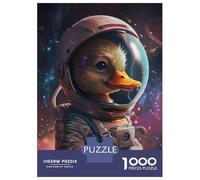1000 Jigsaw Puzzle Duckling Astronaut Jigsaw for Adults Brain Teaser Game Perfect Decoration Unique Birthday And Xmas Gifts 70x50cm/1000pcs