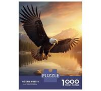 1000 Jigsaw Puzzle Eagle Flying Sea Jigsaw for Adults Brain Teaser Game Perfect Decoration Unique Birthday And Xmas Gifts 38x26cm/1000pcs