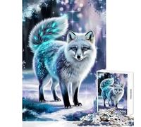 1000 Jigsaw Puzzle Ethereal Arctic Fox in A Winter Wonderland Home Decoration Toys Gift For Birthdays Practical Game Suitable for Desktop Decoration Size 38x52cm