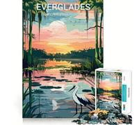 1000 Jigsaw Puzzle Everglades National Park Seamless Cut Game Smart Mind Activity Peaceful Play Fun Birthday Hobby Gift (38x26cm)